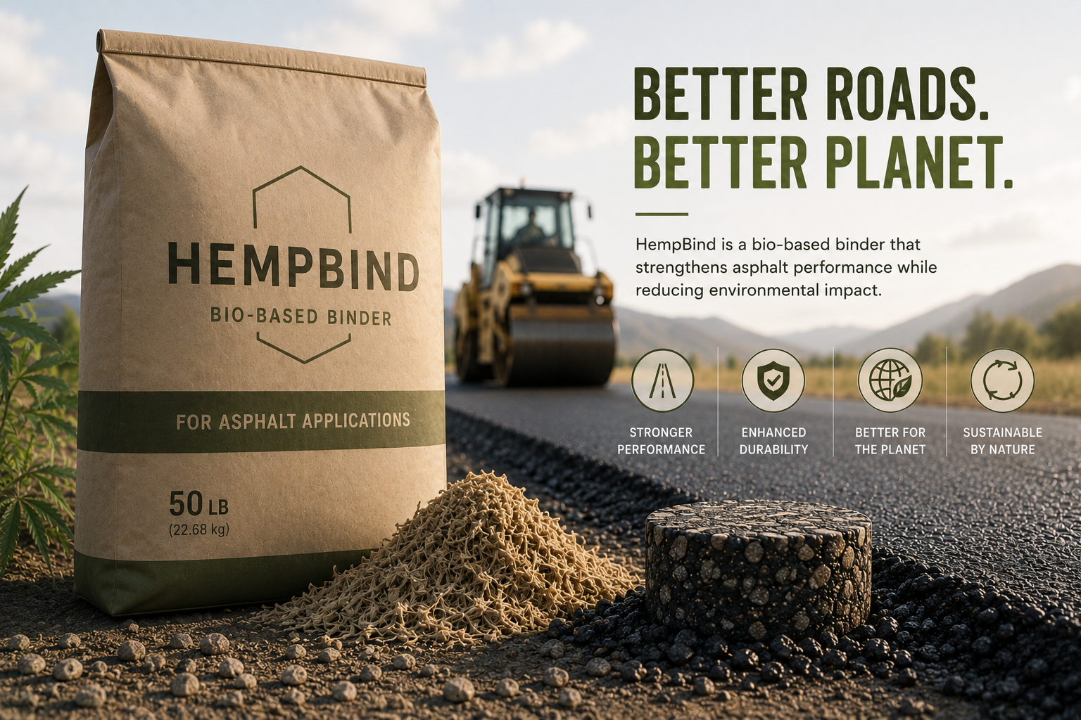 HempBind bio-based binder for asphalt applications